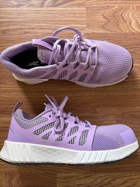 Reebok Lavender/Purple Knit Lace-Up Women's Sneakers/Composition Toe